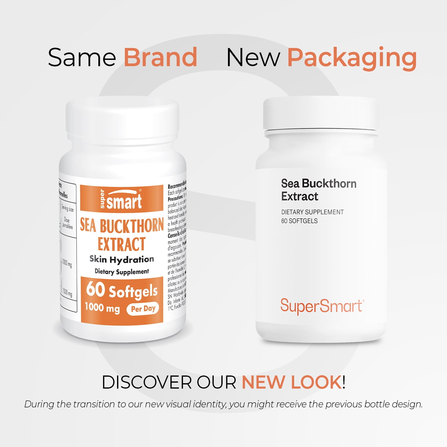 SuperSmart - Sea Buckthorn Extract 1000 mg per Day - Omega 7 Oil Supplement | Non-GMO & Gluten Free - 60 Softgels