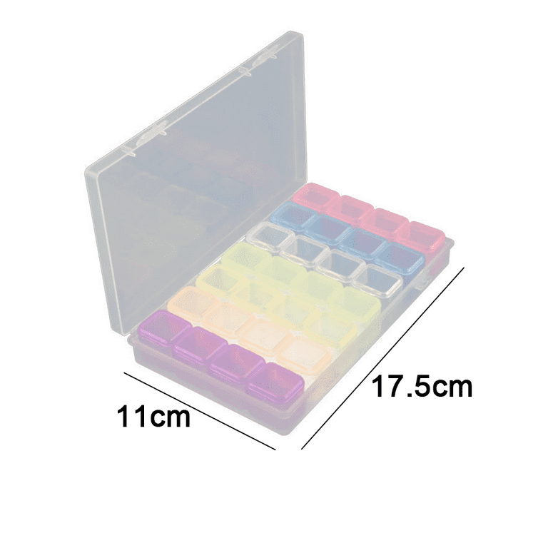 Rhinestone Organizer Box, 3D Acrylic Nail Charms Storage Box 
