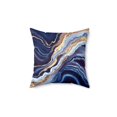 thumbnail image 3 of Geode Layers Square Pillow, Blue White Gold Abstract Natural Beauty Home Decor, Throw Pillow, Accent Pillow, Living Room Decor, Bedroom, 3 of 6