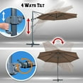 thumbnail image 5 of 11.5' Deluxe Patio Umbrella Outdoor Off-Set Hanging Roma Umbrella Tilt & 369 Rotation Patio Heavyduty Sunshade Cantilever Crank(steel cross base is included), 5 of 5