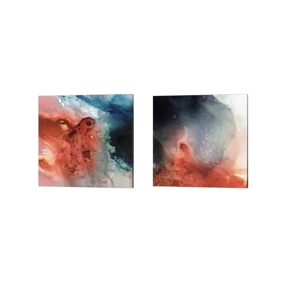 Metaverse Victoria Borges 'Aqueous Drift' Canvas Art (Set of 2)