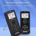 thumbnail image 4 of AROMA Electronic Digital Metronome with 2.2-inch LCD Universal Electronic Metronome with Volume Tempo Beat Speed Control Human Voice On/Off Built-in Rechargeable Battery for Guitar Piano Violin Drum, 4 of 8