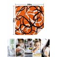 thumbnail image 4 of Orange Geometric Cloth Napkins Set of 6 Reusable Dinner Napkins, Black White Striped Abstract Lines Art Cocktail Napkin Washable Table Napkins for Wedding/Holiday Party/Baby Shower 20"x20", 4 of 7