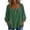 Green, variant on 3/4 Sleeve Linen Shirts for Women Square Neck Button up Shirt Lightweight Casual Loose Summer Peasant Blouses