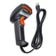 thumbnail image 5 of Lector de código de barras portátil de 360°, resistente al agua y al polvo, lector de código QR inalámbrico USB (negro y naranja), 5 of 12