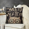 thumbnail image 2 of YINGXI  Funny Stay Weird Black White Square Throw Pillow Case Decorative Cushion Cover Pillowcase 20x20in, 2 of 5