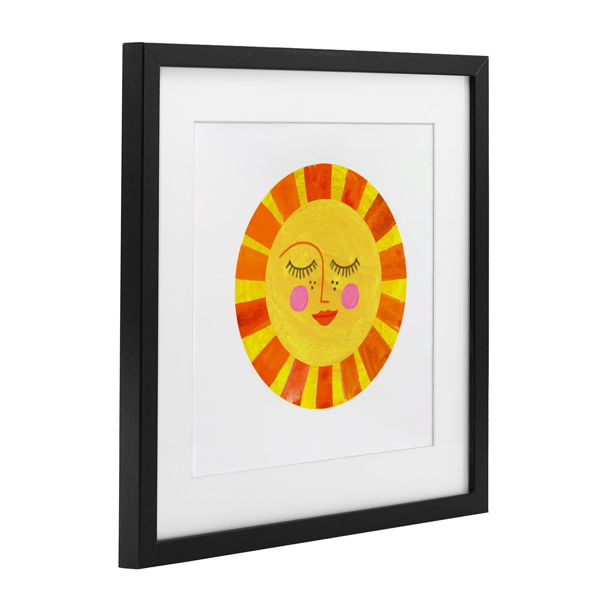 Stupell Industries Simple Warm Sunshine Black Framed Print Under Glass, design by Katherine Herrell Studio