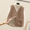 thumbnail image 2 of JUNWELL Veste Sans Manches en Polaire Douce pour Femmes avec Poches, 2 of 7