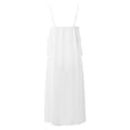 thumbnail image 4 of Vestido informal para mujer: cuello en V con volantes asimétricos, tirantes, ligero, de verano, 4 of 5