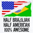 thumbnail image 2 of CafePress - Half Brazilian Half American Awesome Body Suit - Baby Light Bodysuit, Size Newborn - 24 Months, 2 of 4