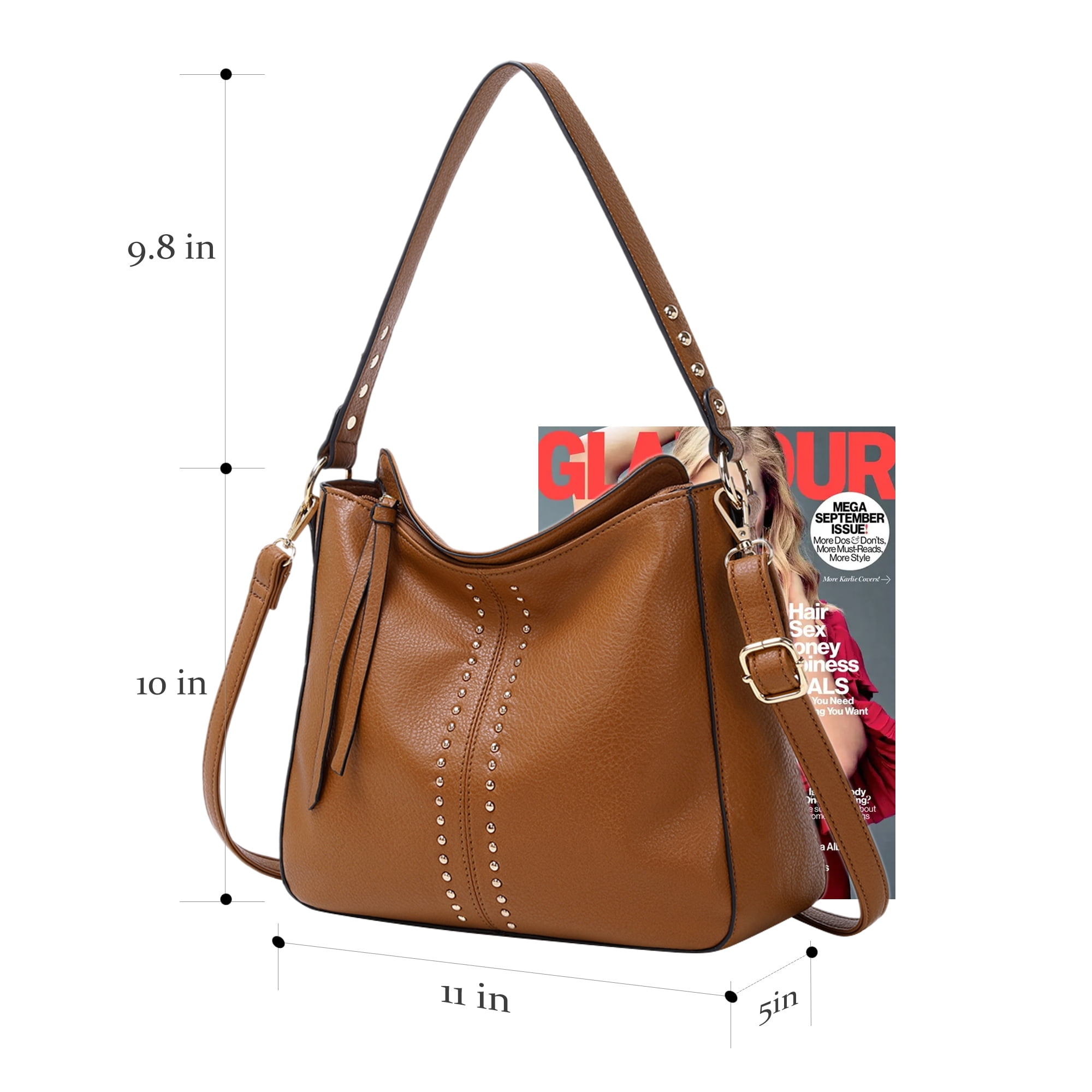 Montana West Hobo Bag for Women Crossbody Purse and Handbags Ladies Chic Shoulder Bags, Brown