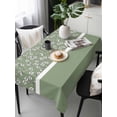 thumbnail image 6 of Sage Green Brown Flowers Table Cloth, Classic Botanical Art Elegant Waterproof Tablecloth for Rectangle Tables, Reusable Washable Fabric Table Cover for Restaurant Kitchen Dining Tables 60"x120", 6 of 6