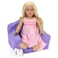thumbnail image 3 of Sophia's Polka Dot Pull-Out Chair Bed for 18'' Dolls, Purple, 3 of 4