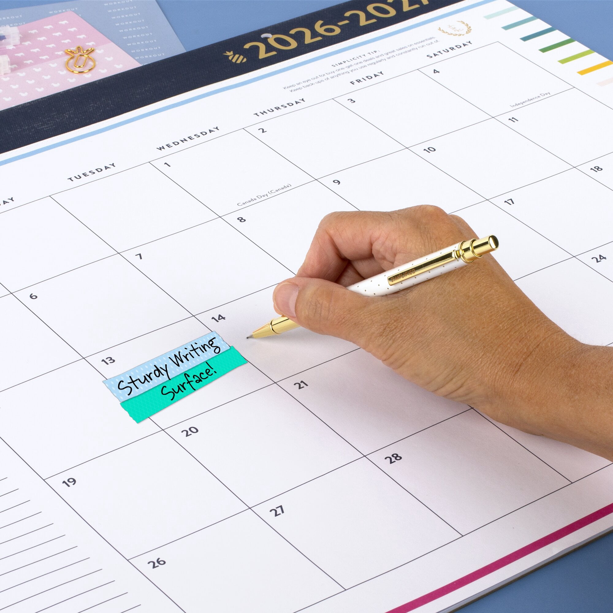 Simplified by Emily Ley for AT-A-GLANCE Academic 2026-2027 Monthly Desk Pad