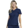 Dickies EDS Signature Medical Scrubs Top for Women V-Neck DK880, M, Navy