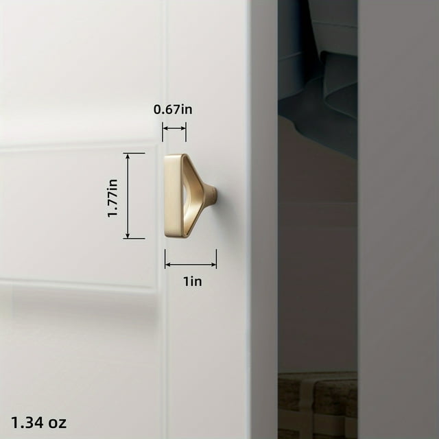 LOVEVER Lot de 6 Boutons de Cabinet Collection Designer Moderne Alliage de Zinc Élégant Mat Moderne Triangulaire avec Centre Ouvert