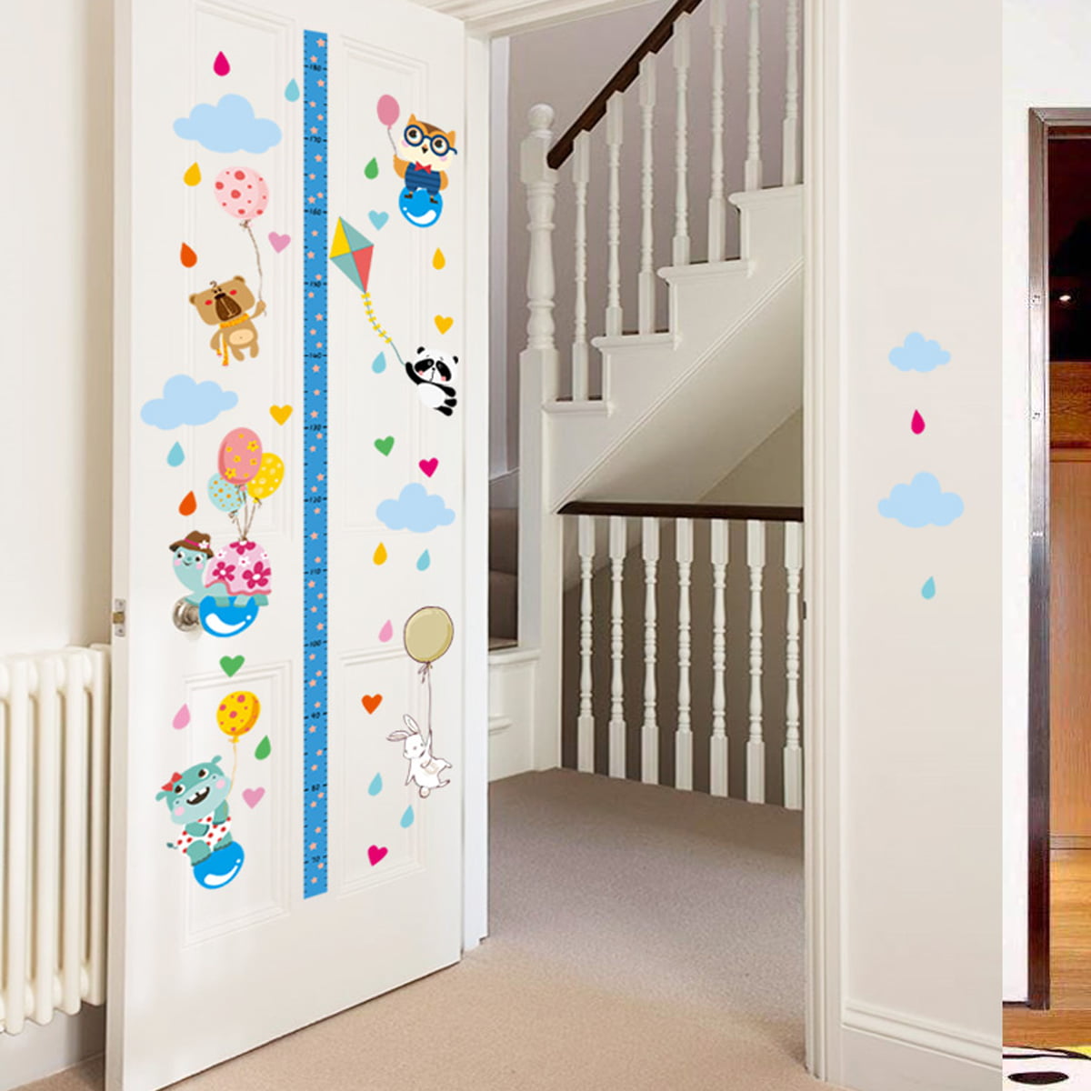 Wall Sticker For Kids Room Ruler Design Height Measure Growth Chart Poster Decor 
