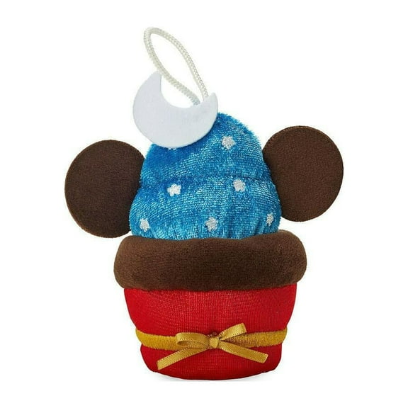 Sorcerer Mickey Mouse Cupcake Plush Christmas Ornament Small Toy 4 1/2" H