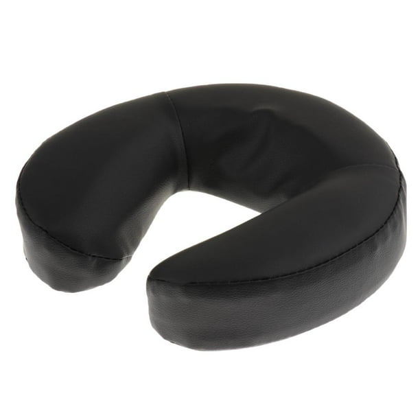 Almohadas de cuna, almohadillas para la cabeza para masajes, accesorios de masaje, cojines de PU Negro