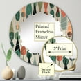 thumbnail image 3 of Designart "Retro Abstract Drops X Nostalgic Patterns" Modern Geometric Round Wall Mirror - Modern Oval Printed Decorative Oversized Mirror - Multiple Color Options, 3 of 4