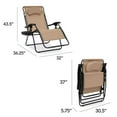 thumbnail image 3 of Best Choice Products Oversized Zero Gravity Chair, Folding Outdoor Patio Recliner w/ Cup Holder - Tan, 3 of 8