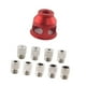 thumbnail image 4 of Kit de guía de broca autocentrante de 2-10 mm, buscador de centro de aleación de aluminio, perforadora vertical portátil con bujes de broca Rojo, 4 of 8