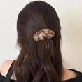 thumbnail image 5 of 2 Pcs 2 Colors French Hair Barrette Oval Resin Hairpins No Slip Hair Clips Strong Hold Grip Hair Clips for Woman Gift Hair Making Salon Supplies, 5 of 5
