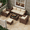 BR-Beige, variant on KIGOTY 7 Piece Patio Conversation Sets,PE Rattan Outdoor Patio Furniture Set with Cushion and 2- Tier Glass Coffee Table,BR-Beige