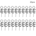 thumbnail image 1 of Fishing Spring Twist Locks Steel Pin Crank Hooks Replaceable Lure Bait Spring Hooks, 20pcs, 1 of 9