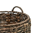 thumbnail image 3 of happimess Laurel 19.49" Bohemian Hand-Woven Abaca Hamper Basket with Handles, Brown, BSK1003B, 3 of 8
