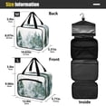 thumbnail image 3 of Travel Hanging Toiletry Bag with 4 Zipped Compartments Waterproof Makeup Accessories Spacious Cosmetic Bag Green Snowy Forest Scene Large, 3 of 9