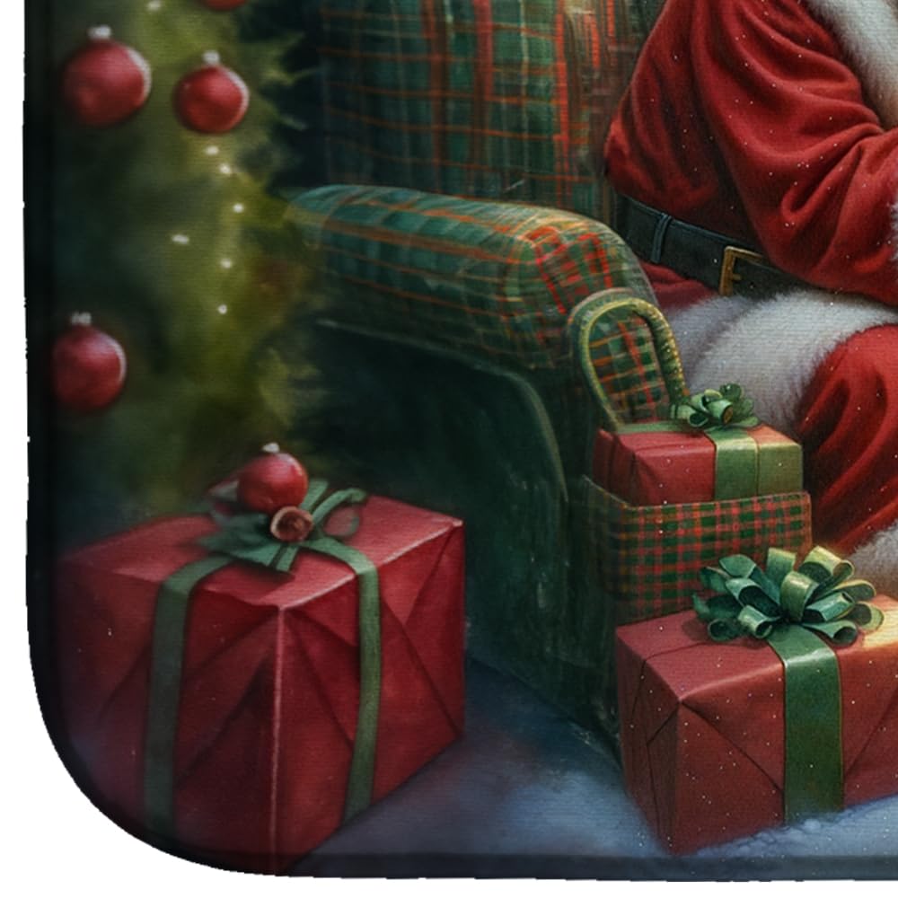 Carolines Treasures DAC4069DDM 21 x 14 in. Unisex Bernese Mountain Dog & Santa Claus Dish Drying Mat