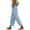 Light Blue -AB02, variant on Nestiefly Linen Pants Women Hollowed-Out 2026 Trendy Summer Casual Cropped Mid Waist Gauze Pants Drawstring Lightweight Beach Vacation Trouser with Pockets Light Gray 2XL