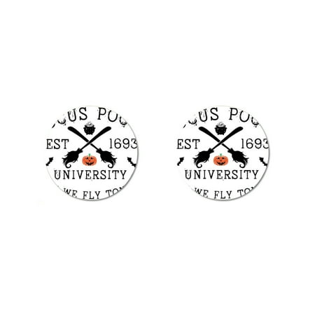 

Hocus Pocus Cute Fridge Magnets - 3 Inch Round Flat Magnets for Refrigerators Home Kitchens - 2 Pack