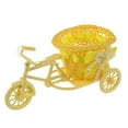 thumbnail image 3 of Artificial Flower Basket Vase Plant Rack Decorative Nostalgic Mini Desktop Storage Basket Tricycle Planter for Garden Yellow, 3 of 8