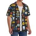thumbnail image 2 of Kdxio Men'S Hawaiian Shirt For Men Short Sleeve Shirt Teeth Summer Casual Holiday Beach Button Down T-Shirts, 2 of 5