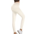 thumbnail image 2 of RYDCOT High Waisted Leggings for Women Tummy Control Buttery Soft Yoga Pants Womens Gym Workout Running Leggings White, 2 of 5