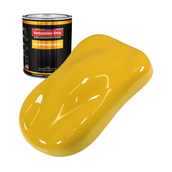 Canary Yellow 1 Quart URETHANE BASECOAT Car Auto Body Paint