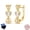 No.3, variant on 925 Sterling Silver Gold Plated Santa Claus Tree Dangle Hoop Earrings for Women, Hypoallergenic Sparkling Cubic Zirconia Jewelry Christmas Gift with Box