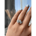 thumbnail image 6 of ESTE ORIGIN 4.00Ct Pear & Marquise Cut Moissanite Toi et Moi Engagement Ring – Pavé Cathedral in 18K Rose Gold for Women US 4.5, 6 of 7