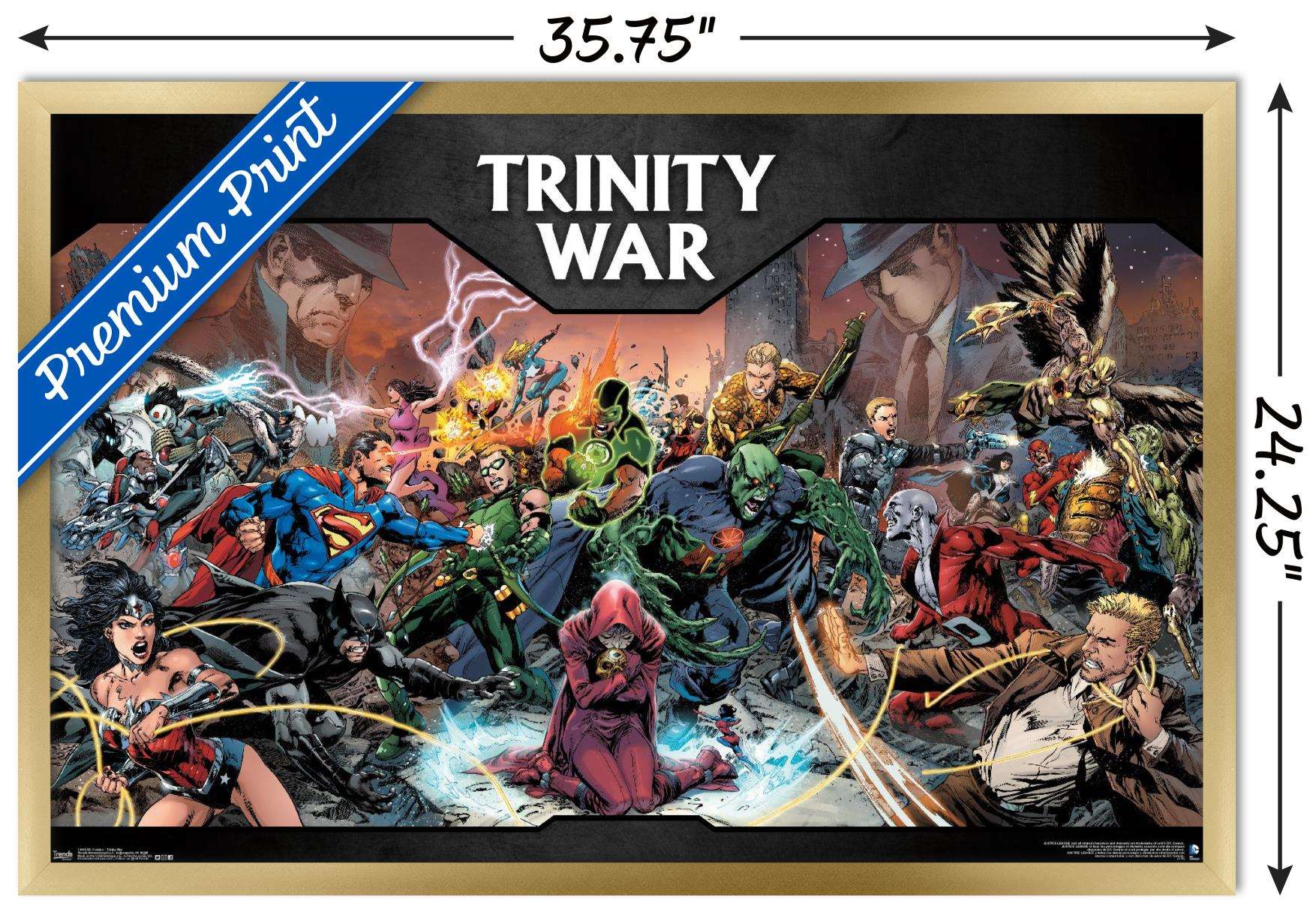 DC Comics - The Trinity War Wall Poster, 22.375" x 34", Framed
