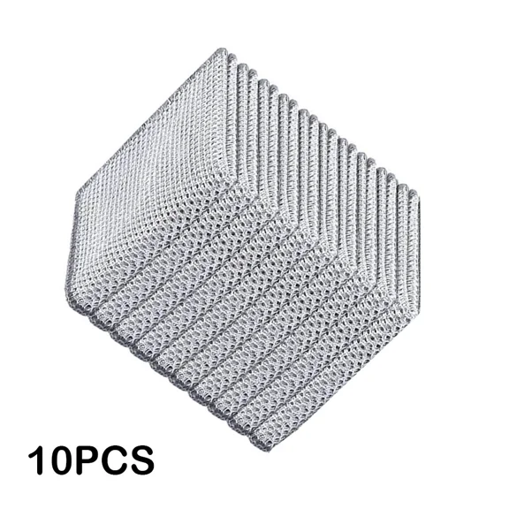 Aniceparthy 10 Pcs New Upgrade 3-Layer Metal Dish Cloth, No Scratches and No Odor, Multipurpose Wire Dishwashing Rag for Wet and Dry, Kitchen Cleaning DishRags,Sinks,Dishes,Stove Top, Dimensions