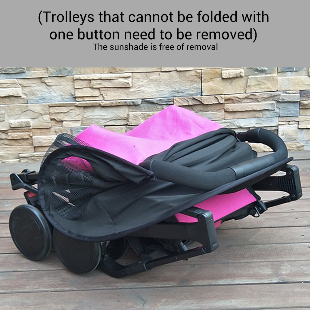Foldable Baby Stroller Widen Sun Shade Awning UPF50+ Anti-UV Canopy Universal Fit for Stroller Carriage