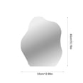 thumbnail image 3 of Linnome Irregular Frameless Self-Adhesive Wall Mirror 15.75x15.75in Four Asymmetrical Shapes for Bathroom Bedroom Vanity Entryway Decor, 3 of 6
