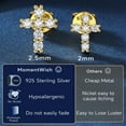 thumbnail image 5 of MomentWish Cross Earrings for Women 14K Gold Plated, D Color VVS1 Simulated Diamond Solitaire Earrings, 5 of 8