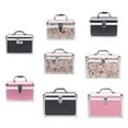 thumbnail image 3 of Storage Case Makeup Box Exquisite Multicolored Jewelry Container Craftsmanship Light-weight Women Tools Organizer Beige/L, 3 of 8