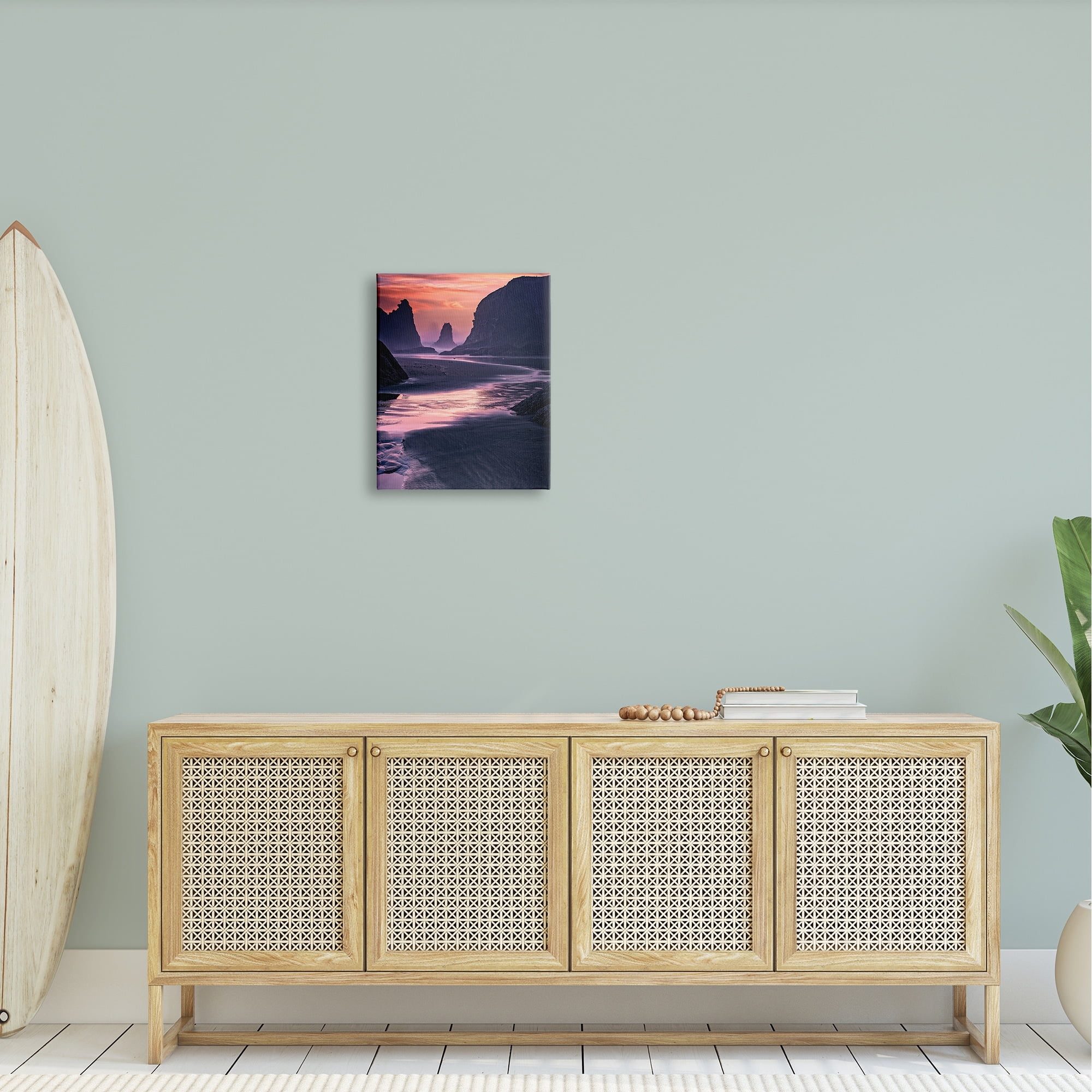 Stupell Vivid Sunrise Beach Foam Shore Landscape Photography Gallery Wrapped Canvas Print Wall Art