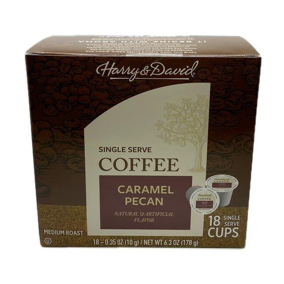 Harry & David Coffee Single Serve Cups, 18 Count (Caramel Pecan)