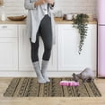 thumbnail image 2 of Boho Moroccan Kitchen Rug and Sets 2 Piece Non Skid Washable mat for Kitchen mats for Floor Farmhouse Black Bohemian Kitchen Decor (boho black line, One Size), 2 of 6