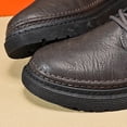 thumbnail image 6 of AUDeals Men's Vintage Leather Lace Up Oxfords Soft Rubber Sole Non Slip Platform Round Toe Business Dress Shoes, 6 of 9